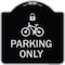 Signmission Parking With Cycle and Lock Symbol Heavy-Gauge Aluminum Architectural Sign, 18" x 18", BS-1818-23410 A-DES-BS-1818-23410 - alternate 1
